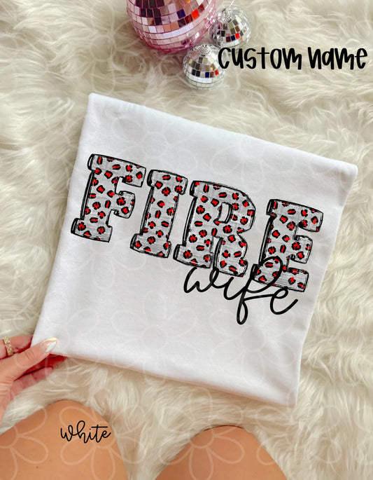 Red Leopard Fire Wife DTF Transfer