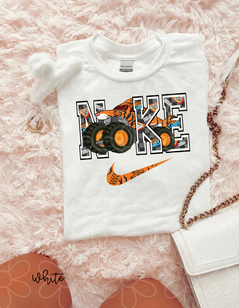 Monster Jam Tiger Shark Nke DTF Transfer