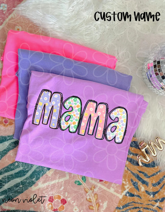 Custom Spring Flower Name DTF Transfer