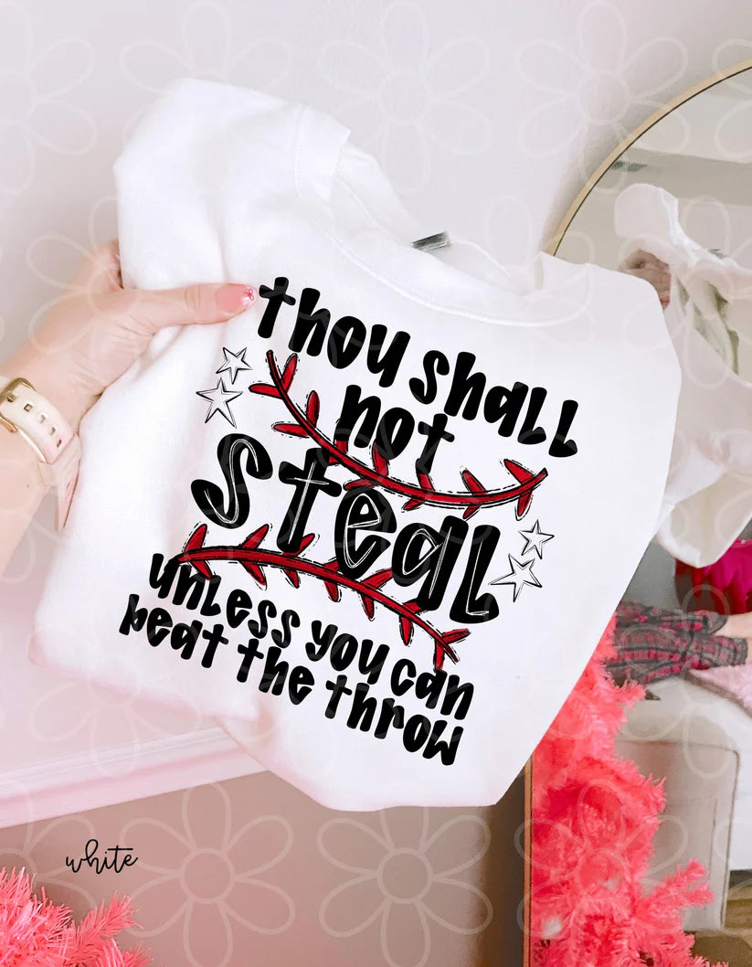 Baseball Thou Shall Not Steal DTF Transfer