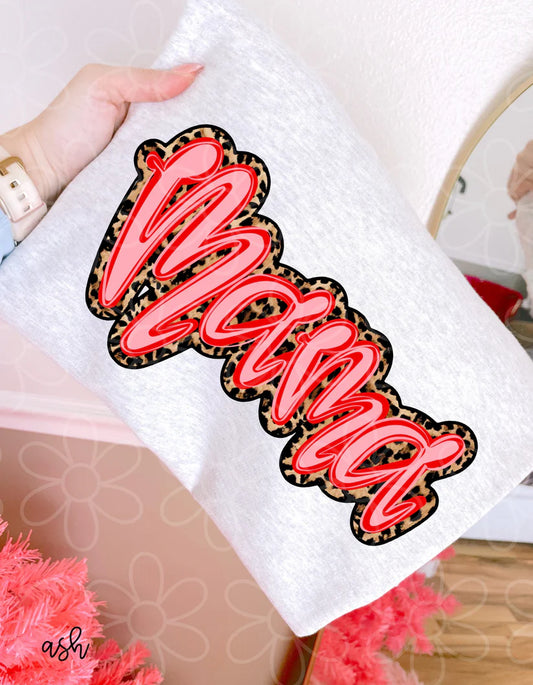 Leopard Red Mama DTF Transfer