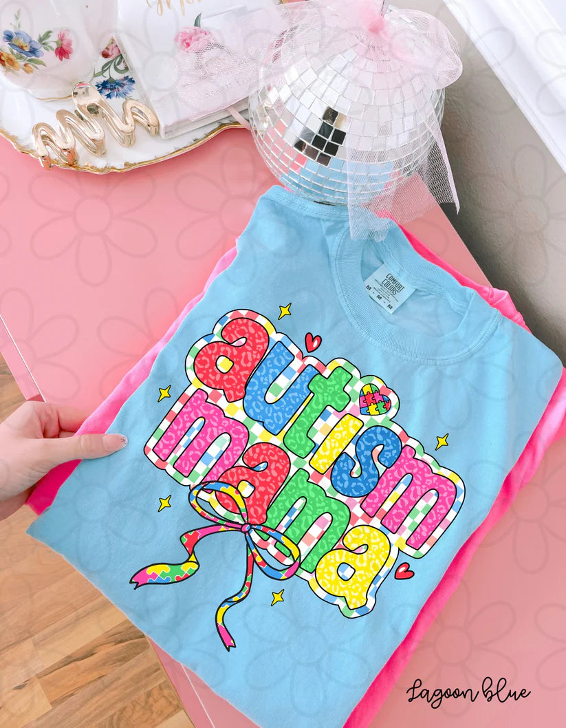 Leopard Autism Mama DTF Transfer