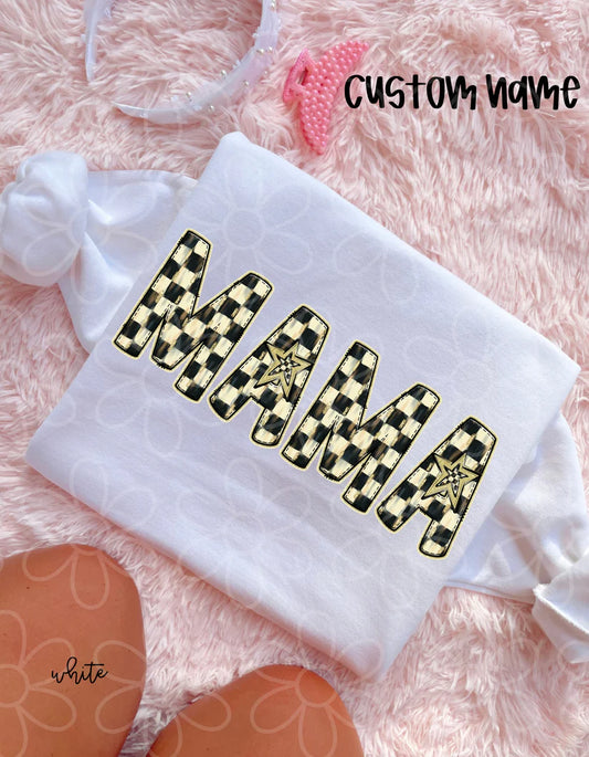 Custom Checkered Star Name DTF Transfer