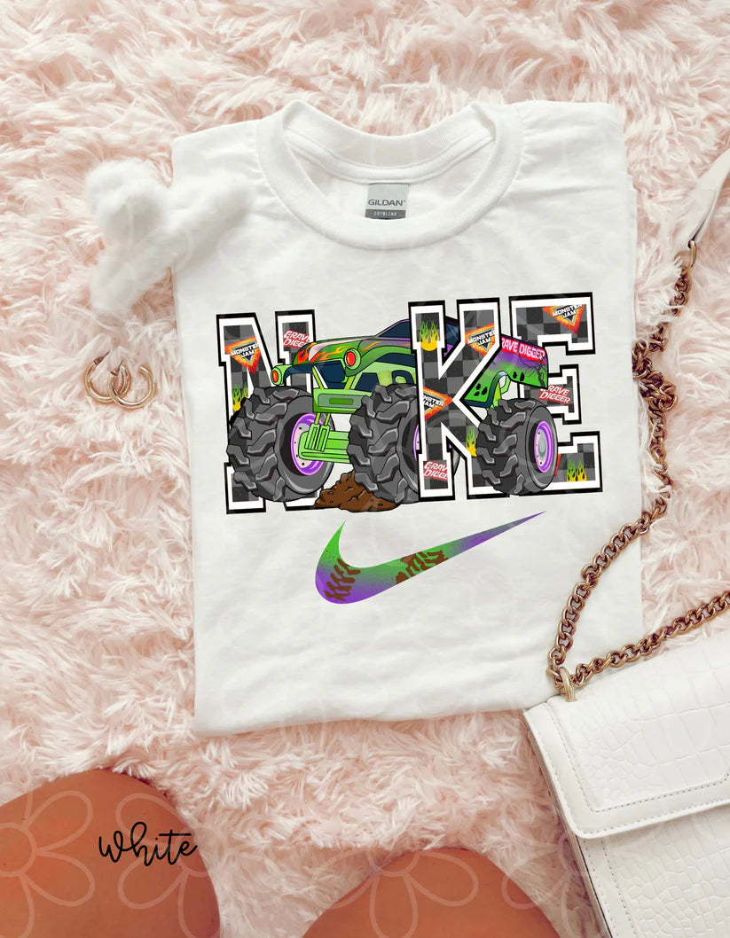 Monster Jam Grave Digger Nke DTF Transfer