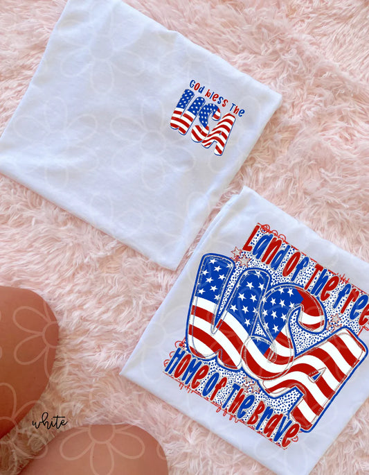 Land Of The Free Home Of The Brave DTF Transfer